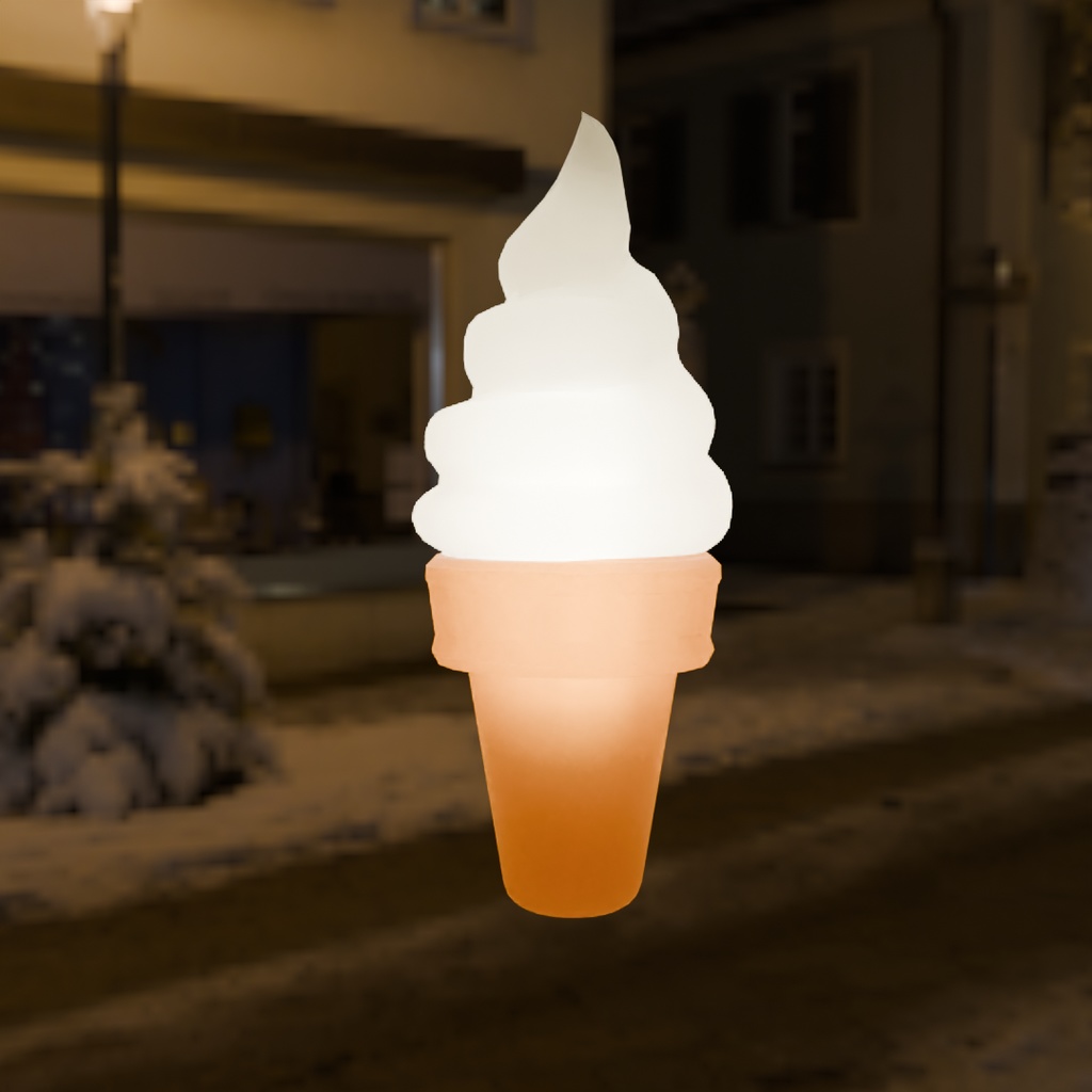 【Blender】 ソフトクリームの間接照明 Indirect lighting for soft serve ice cream