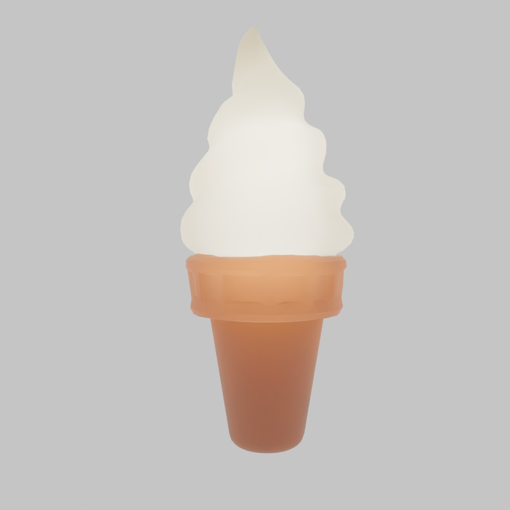 【Blender】 ソフトクリームの間接照明 Indirect lighting for soft serve ice cream