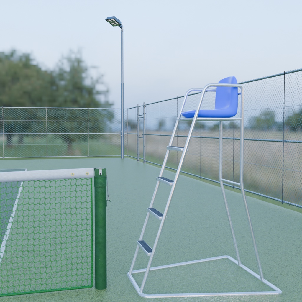 【Blender】 テニスコート2面 2 tennis courts
