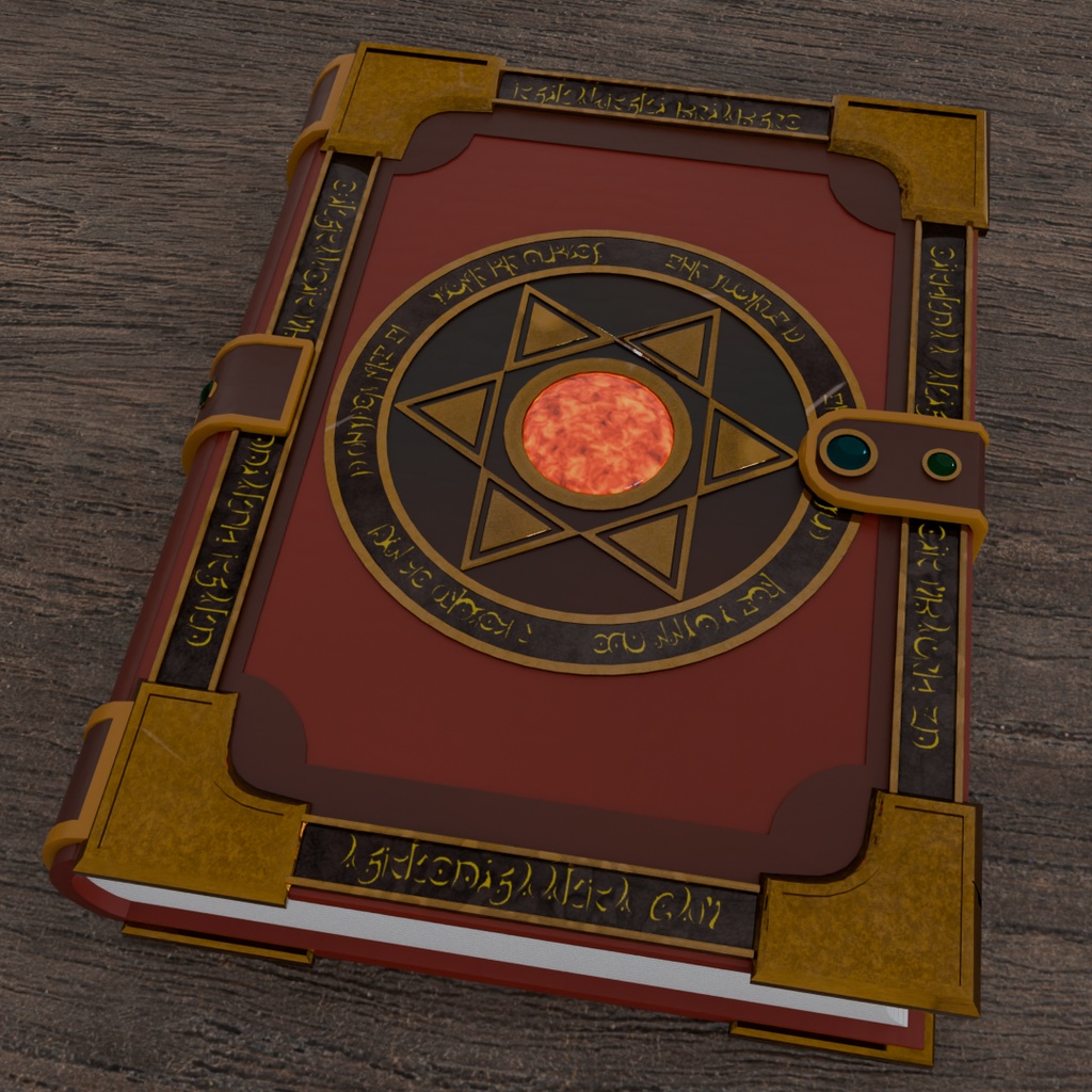 【Blender】 魔法のスペルブック Magic Spellbook
