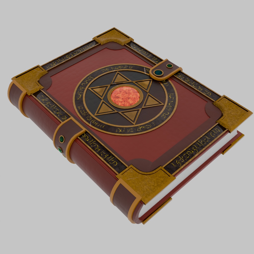 【Blender】 魔法のスペルブック Magic Spellbook