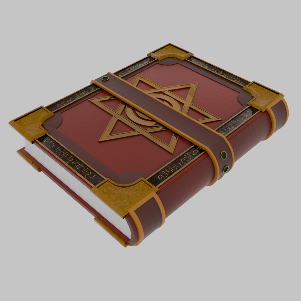 【Blender】 魔法のスペルブック Magic Spellbook