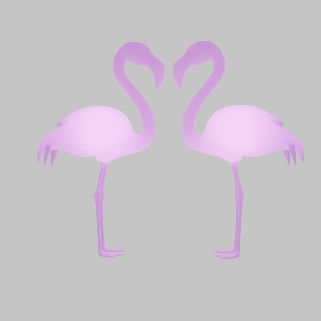 【Blender】 フラミンゴの間接照明 Indirect flamingo lighting