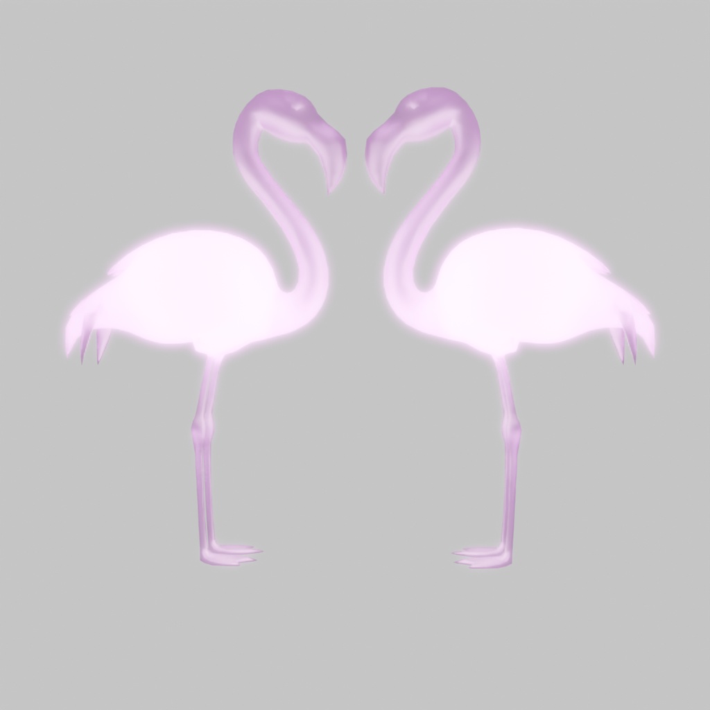 【Blender】 フラミンゴの間接照明 Indirect flamingo lighting
