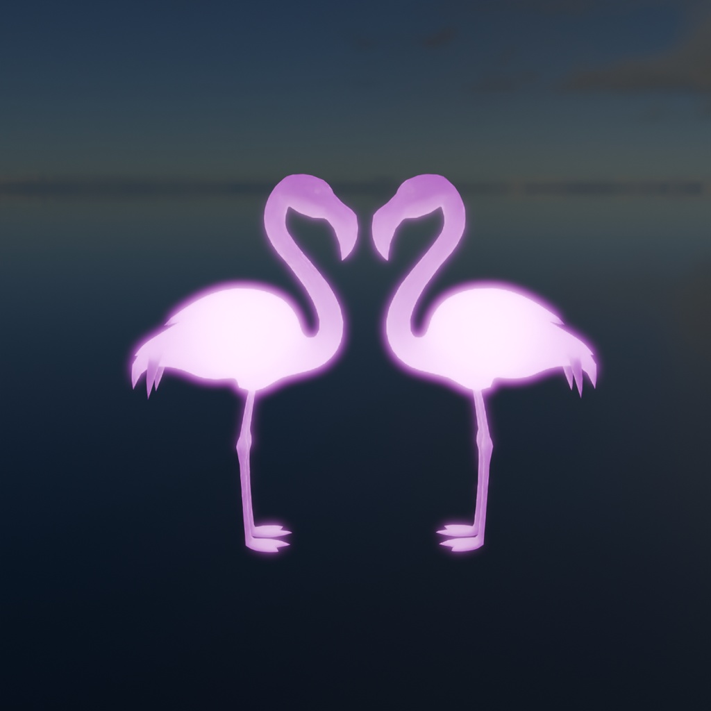 【Blender】 フラミンゴの間接照明 Indirect flamingo lighting