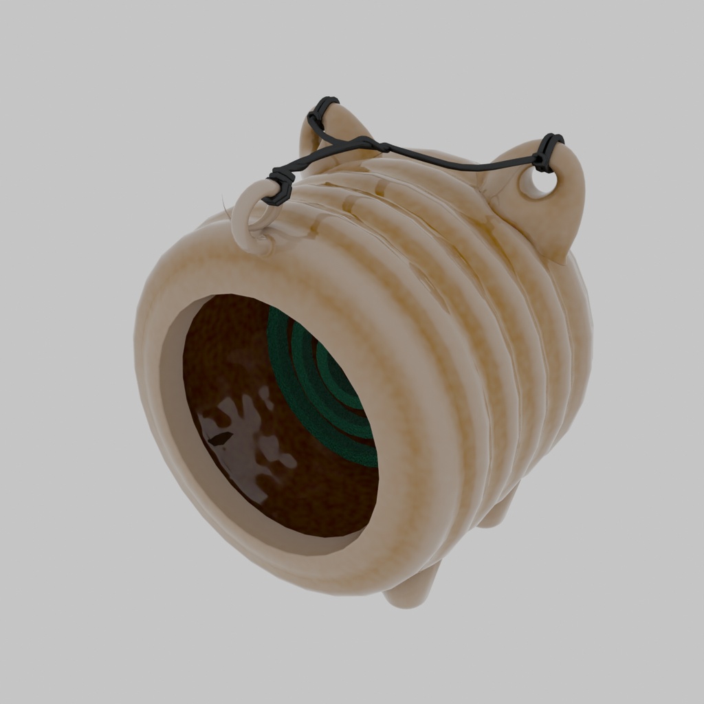 【Blender】 豚の蚊取り線香ホルダー Pig Mosquito Coil Holder