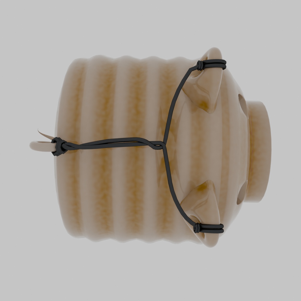 【Blender】 豚の蚊取り線香ホルダー Pig Mosquito Coil Holder