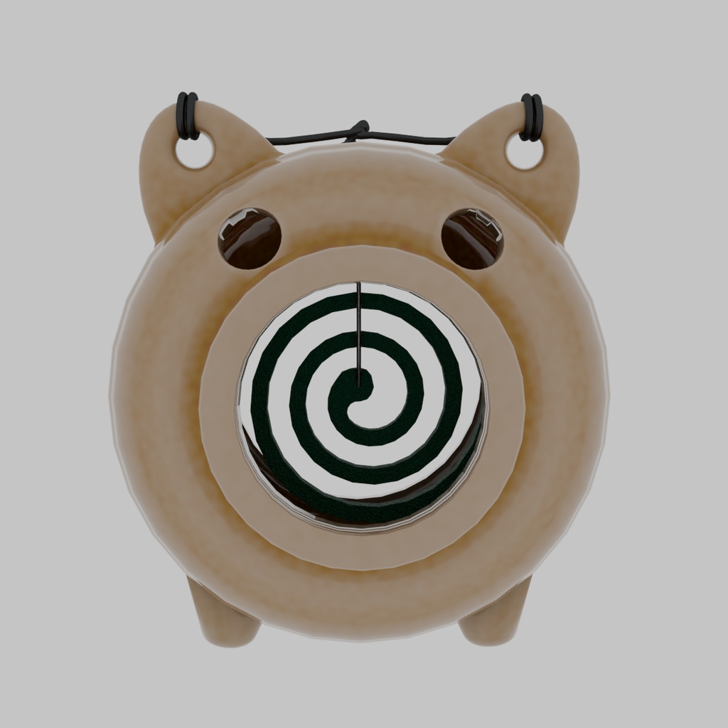 【Blender】 豚の蚊取り線香ホルダー Pig Mosquito Coil Holder