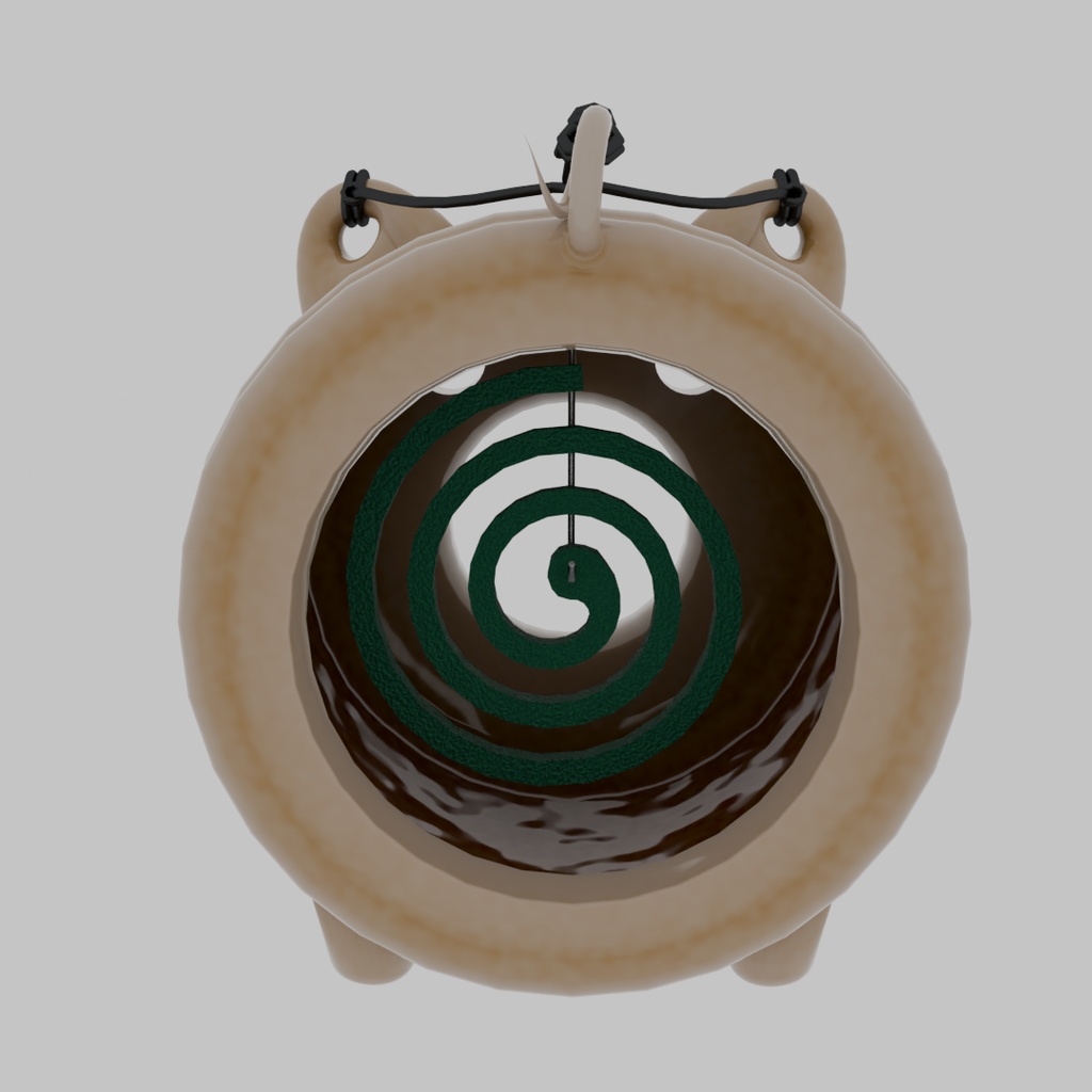 【Blender】 豚の蚊取り線香ホルダー Pig Mosquito Coil Holder