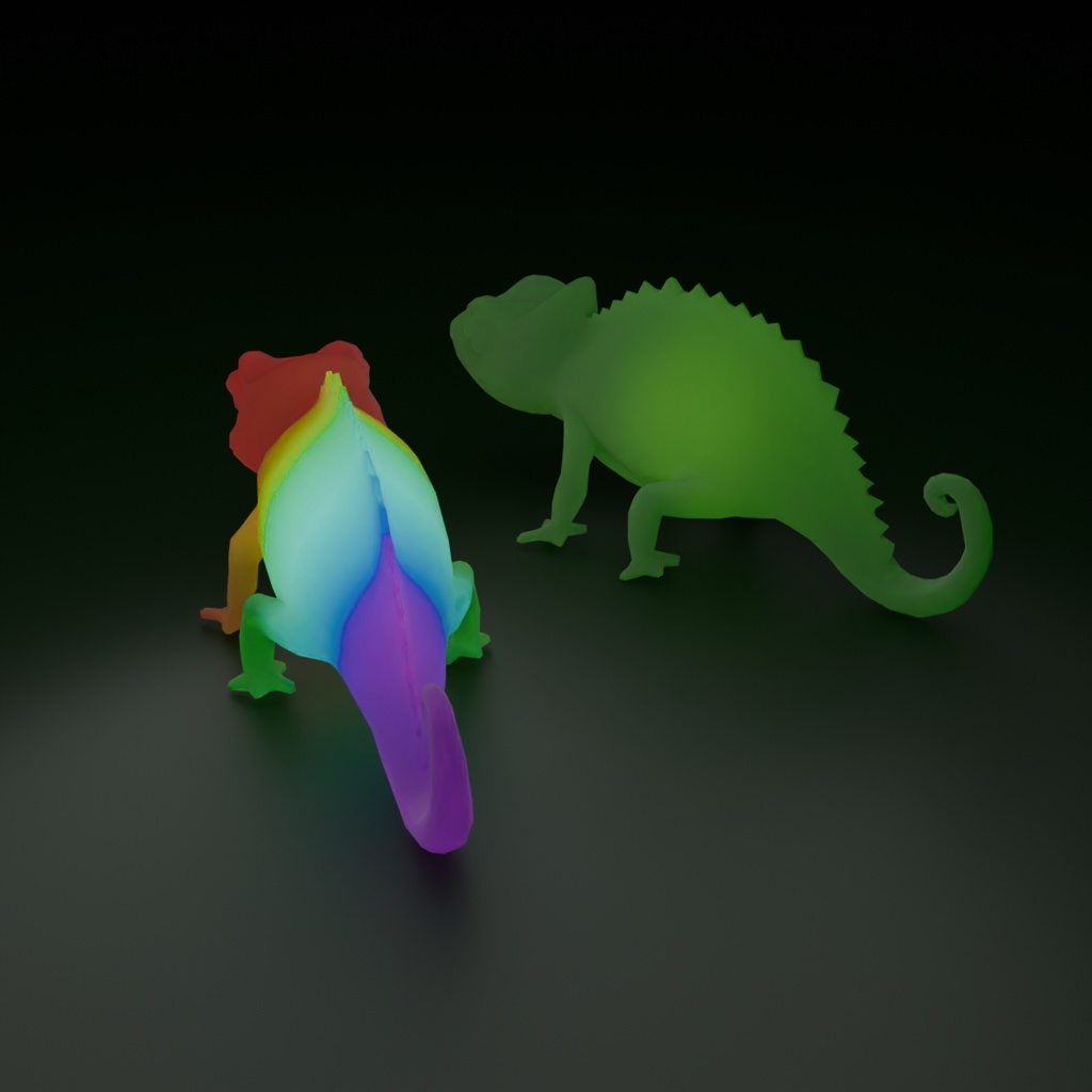 【Blender】 カメレオンの間接照明 Chameleon Indirect Lighting