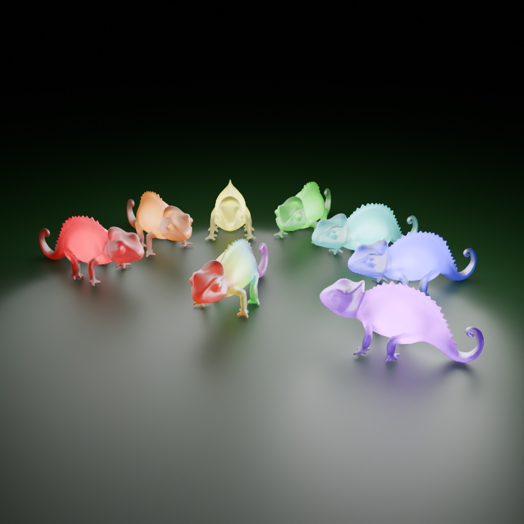【Blender】 カメレオンの間接照明 Chameleon Indirect Lighting