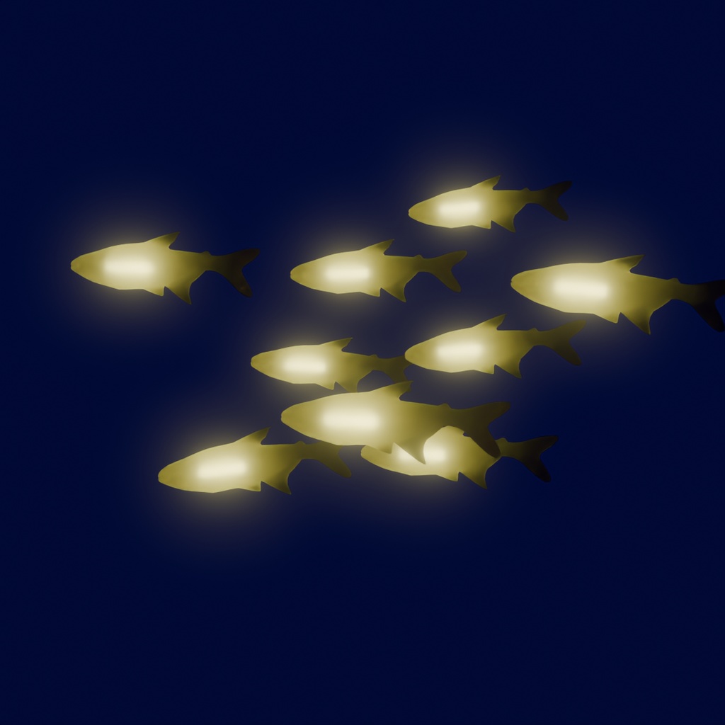 【Blender】 メダカの間接照明 killifish Indirect Lighting
