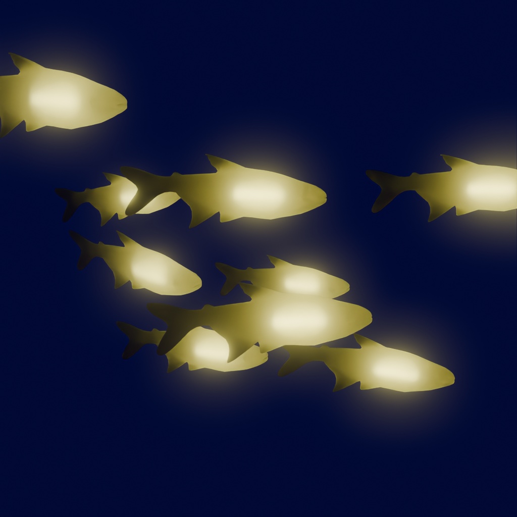 【Blender】 メダカの間接照明 killifish Indirect Lighting