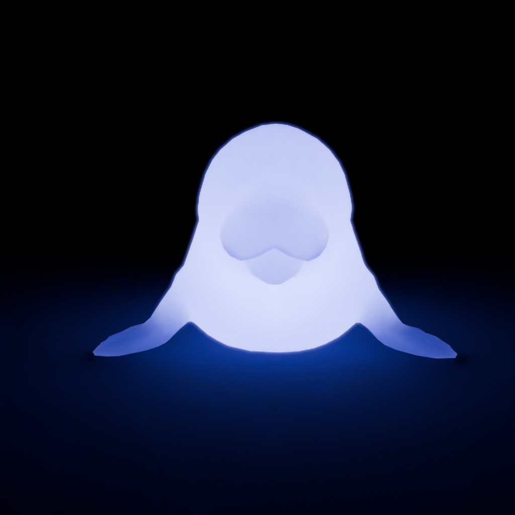 【Blender】 アザラシの親子の間接照明 Indirect lighting of a seal parent and child