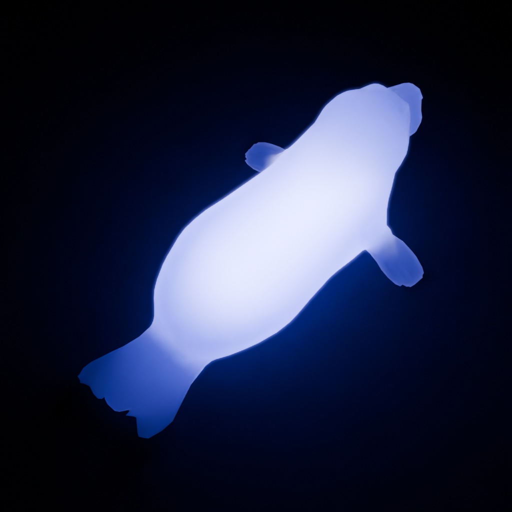 【Blender】 アザラシの親子の間接照明 Indirect lighting of a seal parent and child