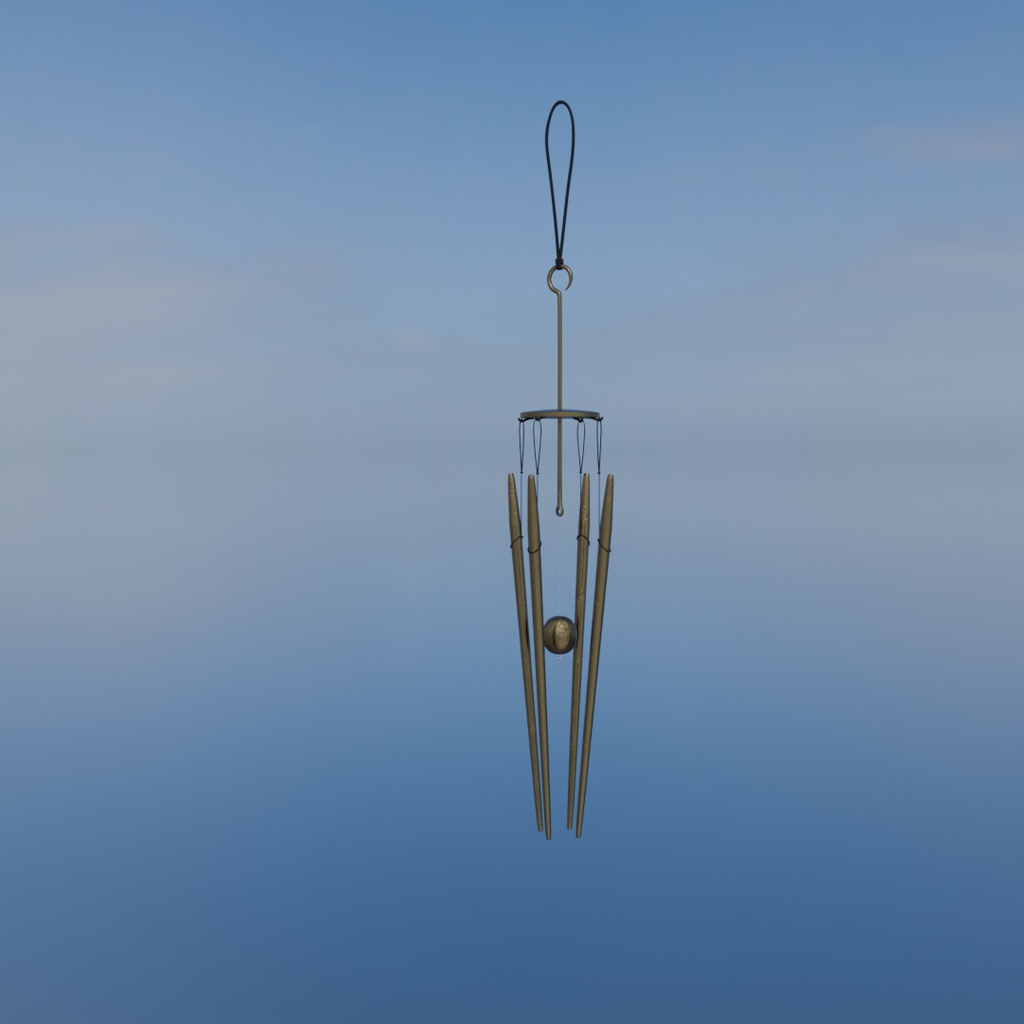 【Blender】 風鈴5パターン 5 patterns of wind chimes