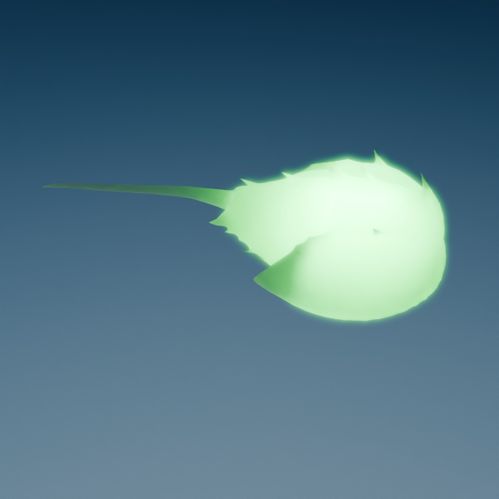 【Blender】 生きた化石(シーラカンス・カブトガニ・オウムガイ)の間接照明 living fossil indirect lighting