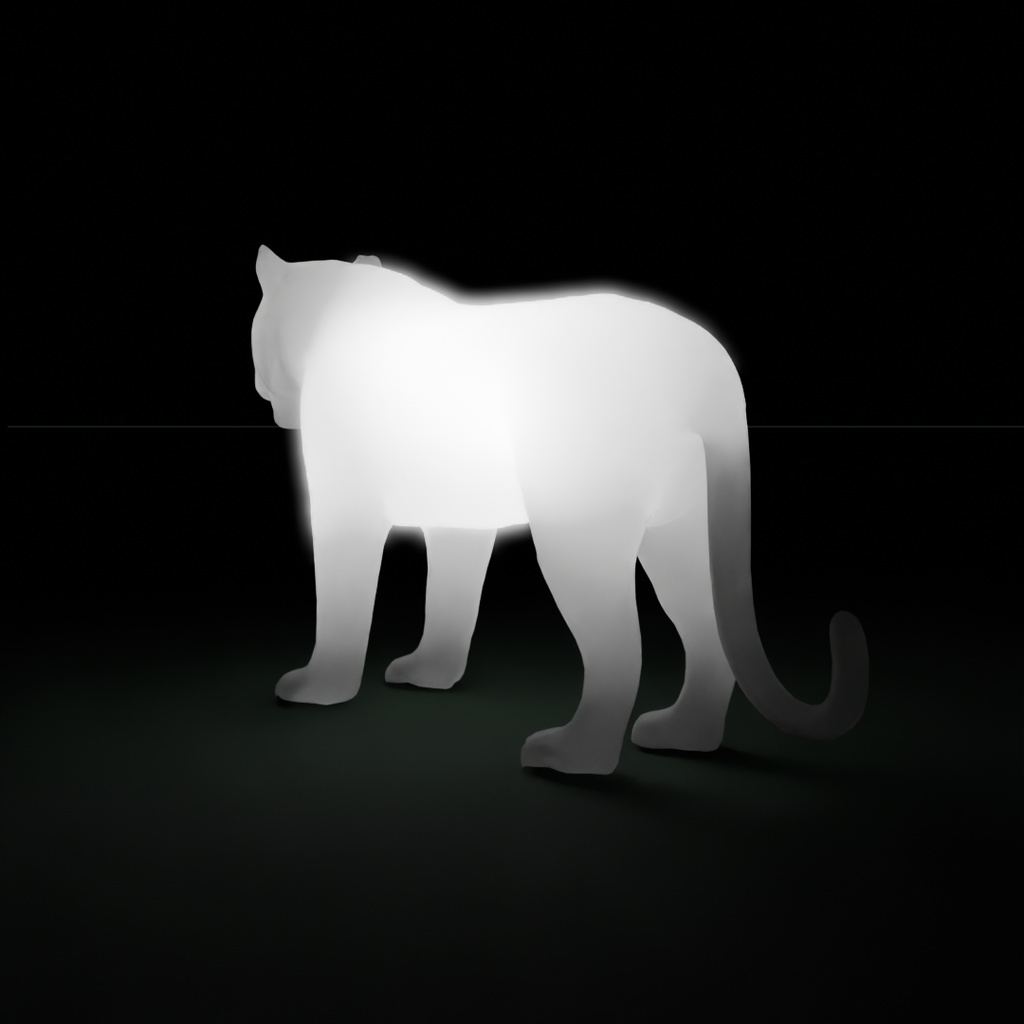【Blender】 ホワイトタイガーの間接照明 White Tiger Indirect Lighting