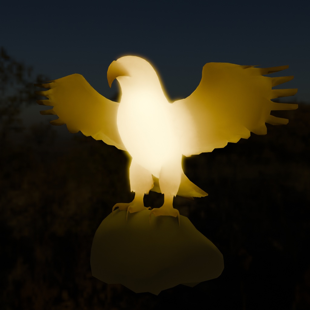 【Blender】 鷲の間接照明 Eagle Indirect Lighting