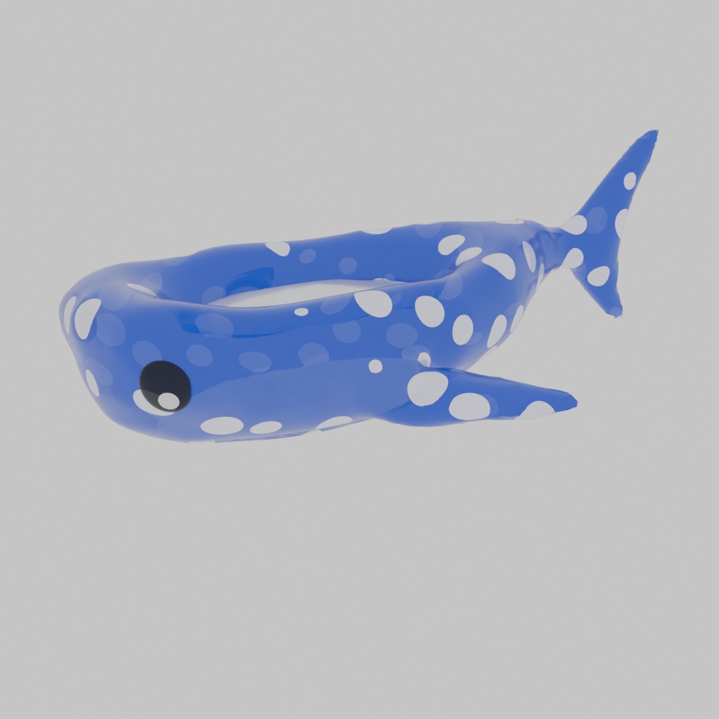 【Blender】 動物の浮き輪(フラミンゴ・ジンベイザメ・イルカ) Animal floats