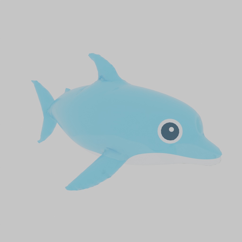 【Blender】 動物の浮き輪(フラミンゴ・ジンベイザメ・イルカ) Animal floats