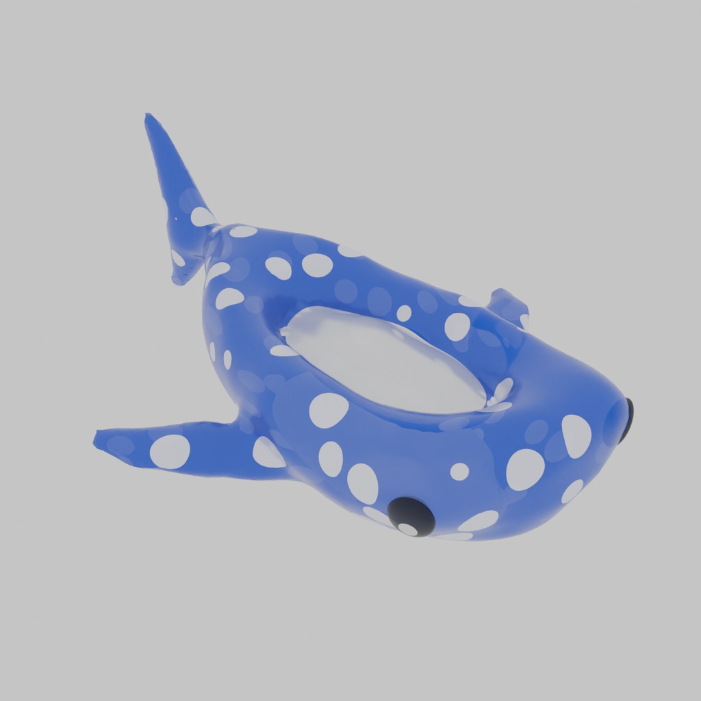 【Blender】 動物の浮き輪(フラミンゴ・ジンベイザメ・イルカ) Animal floats