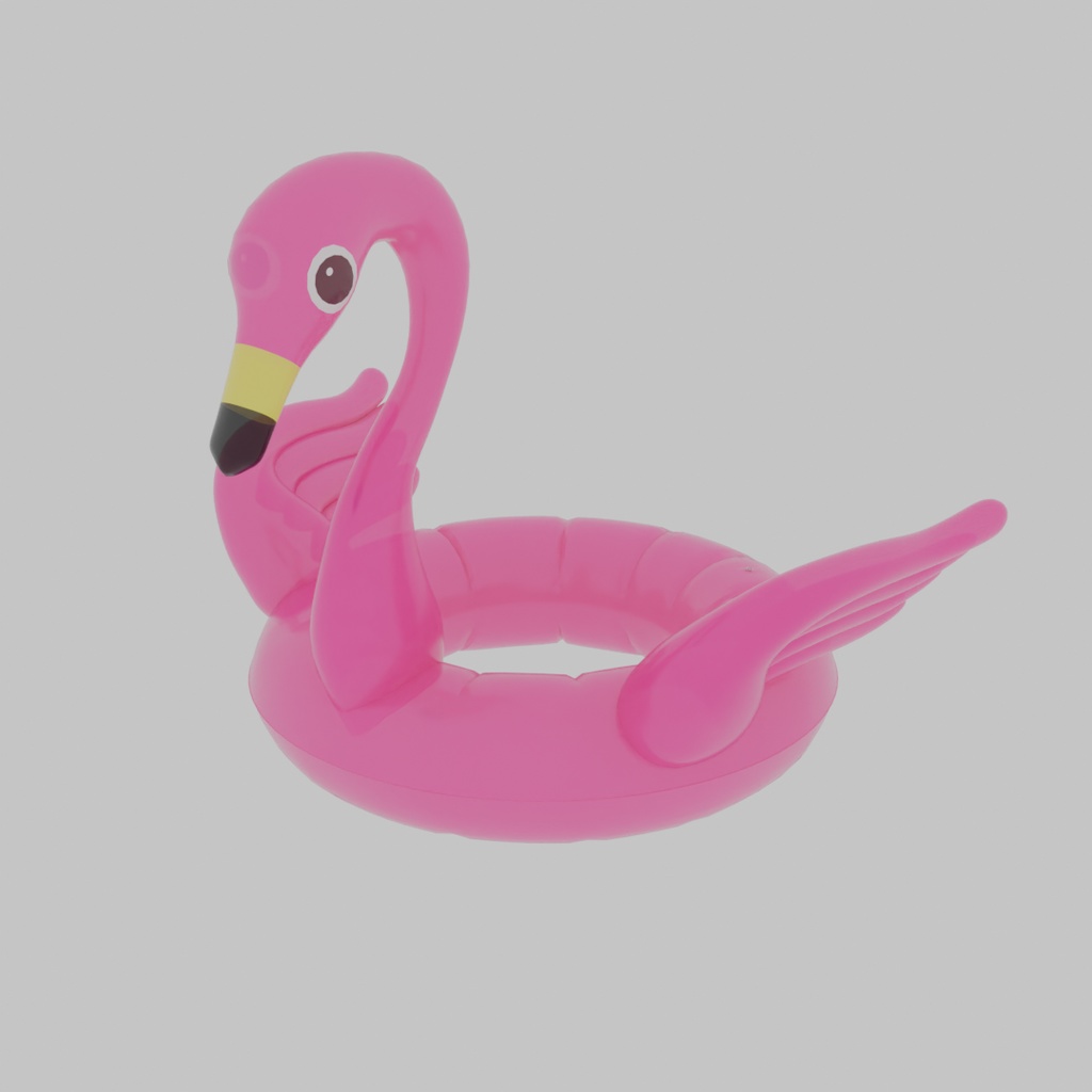 【Blender】 動物の浮き輪(フラミンゴ・ジンベイザメ・イルカ) Animal floats