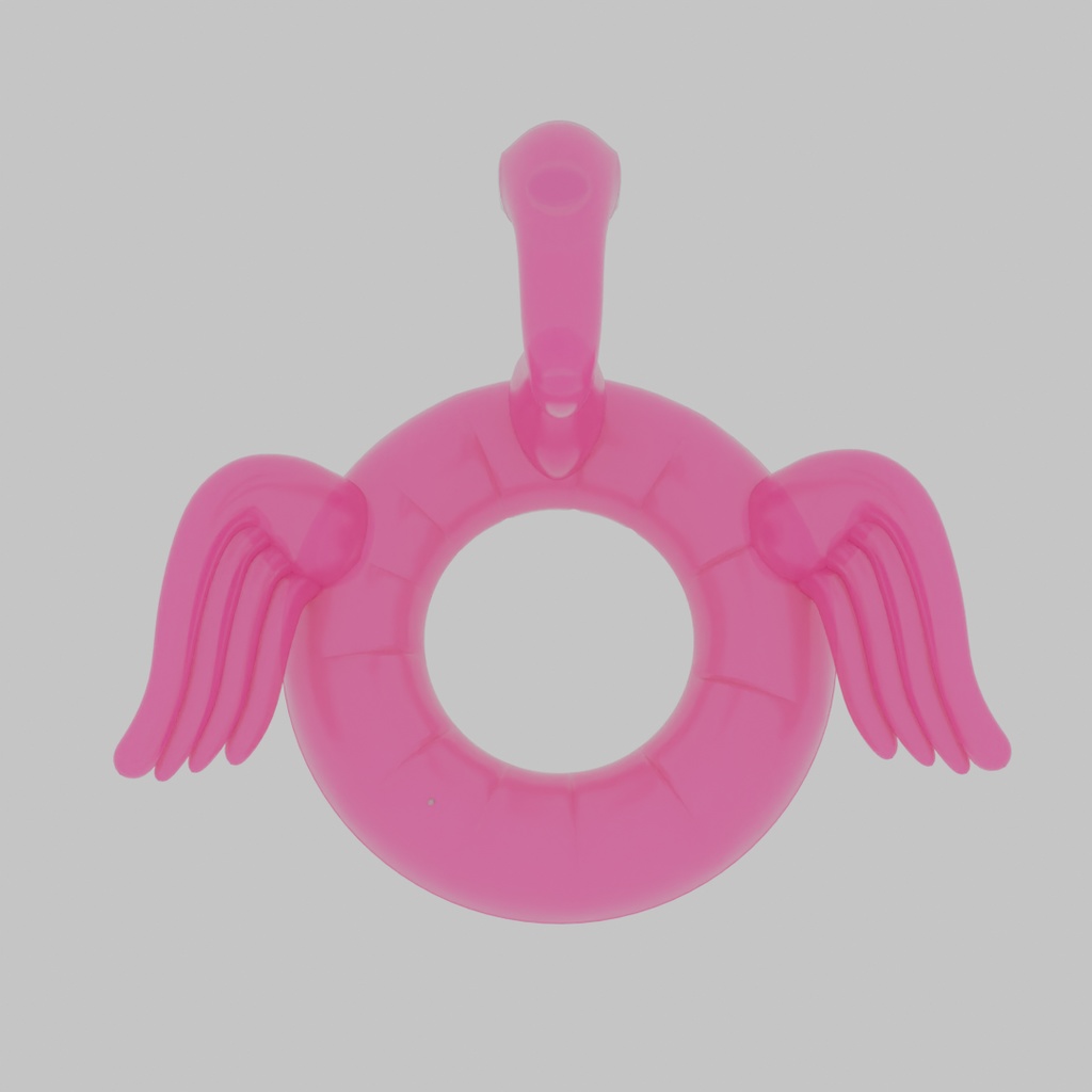 【Blender】 動物の浮き輪(フラミンゴ・ジンベイザメ・イルカ) Animal floats