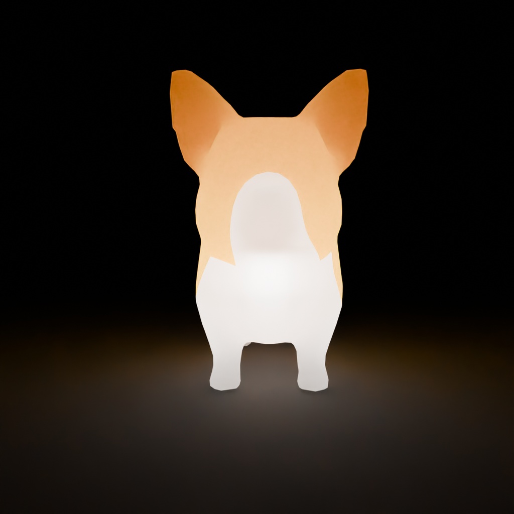 【Blender】 コーギーの間接照明 Indirect lighting for Corgi
