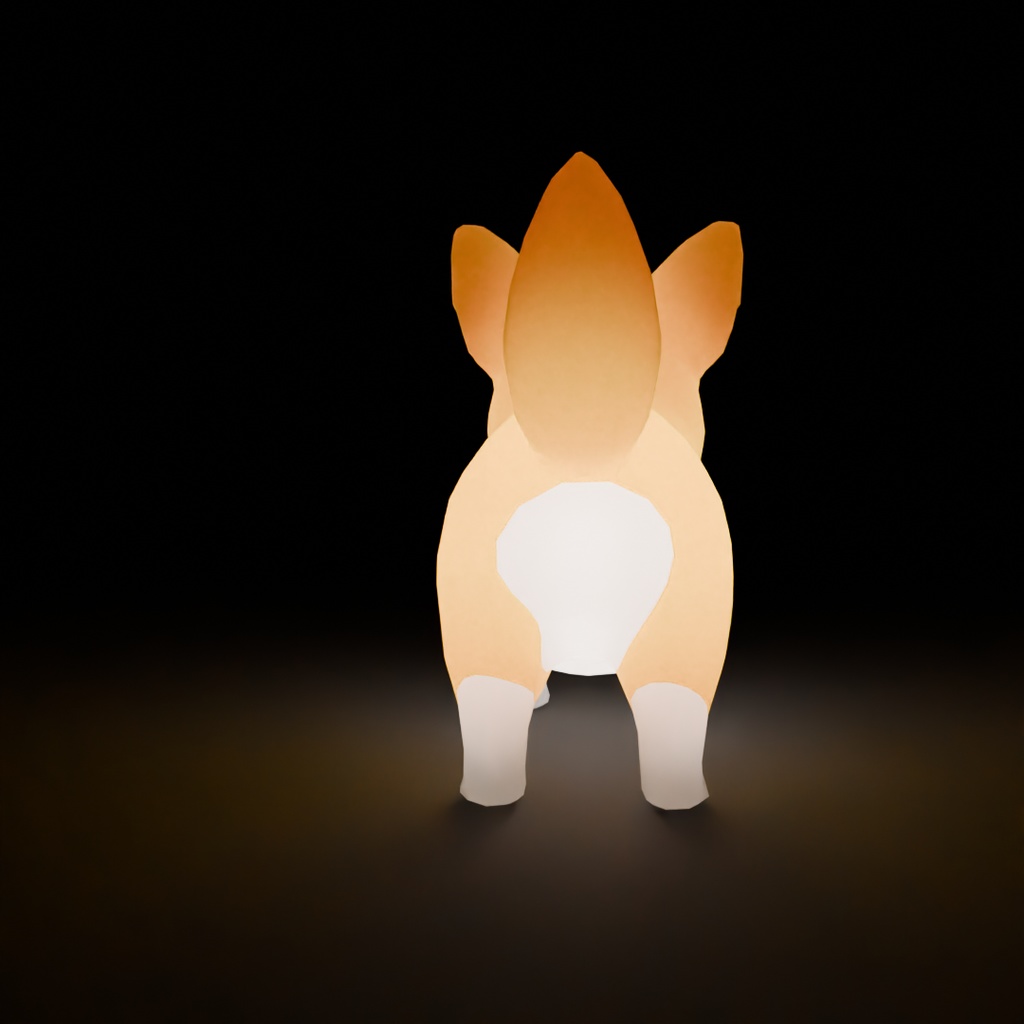 【Blender】 コーギーの間接照明 Indirect lighting for Corgi