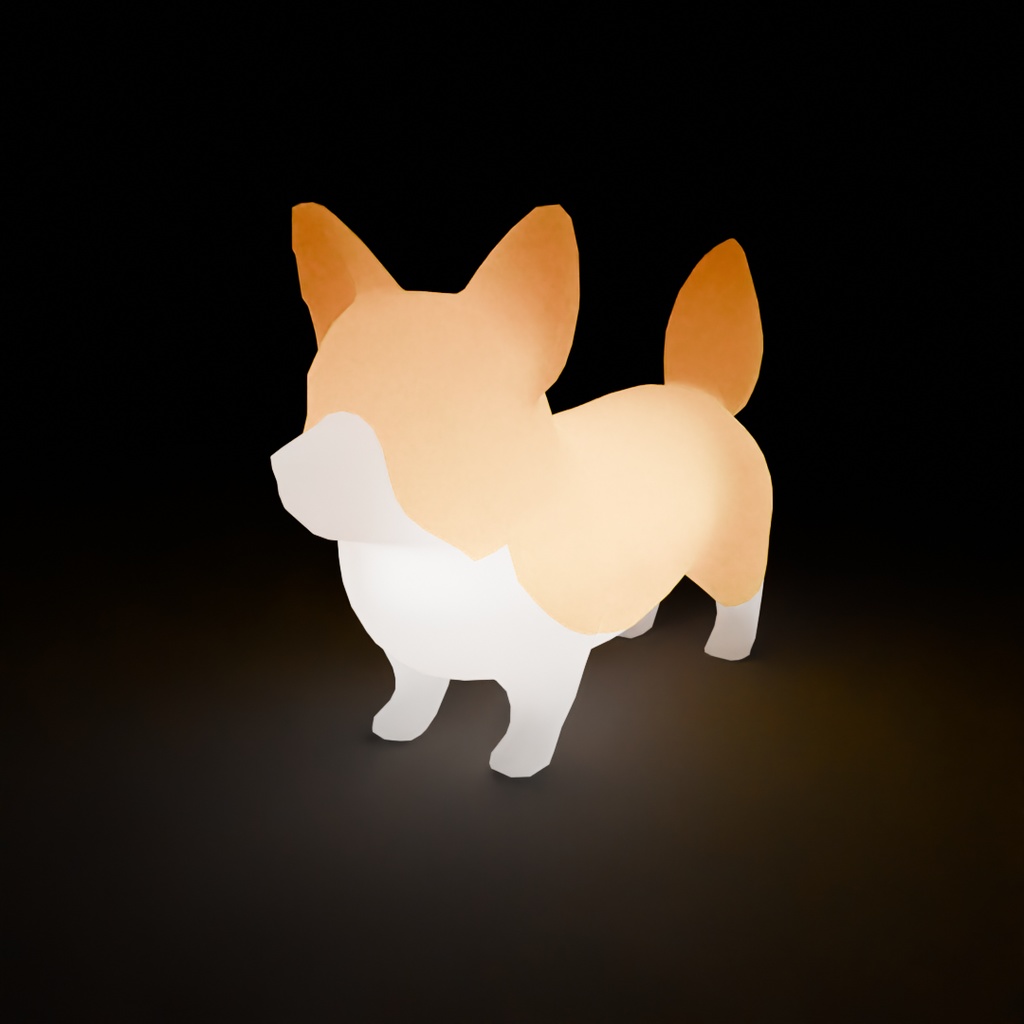 【Blender】 コーギーの間接照明 Indirect lighting for Corgi