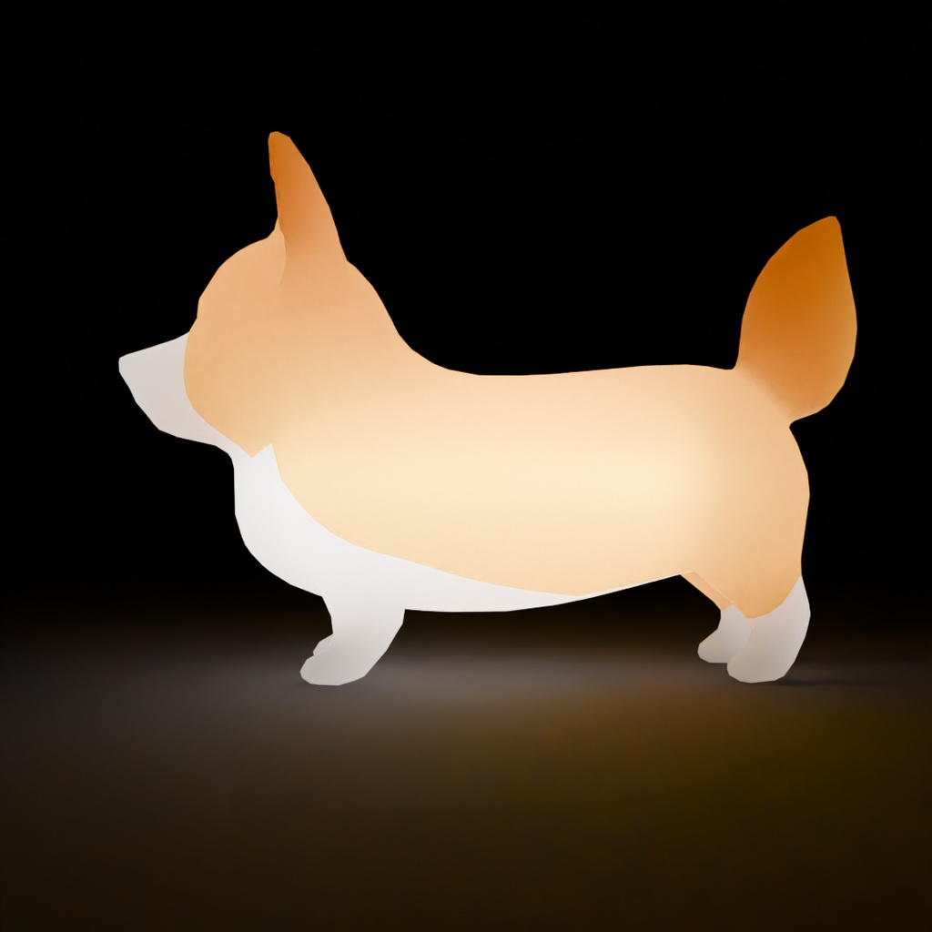 【Blender】 コーギーの間接照明 Indirect lighting for Corgi