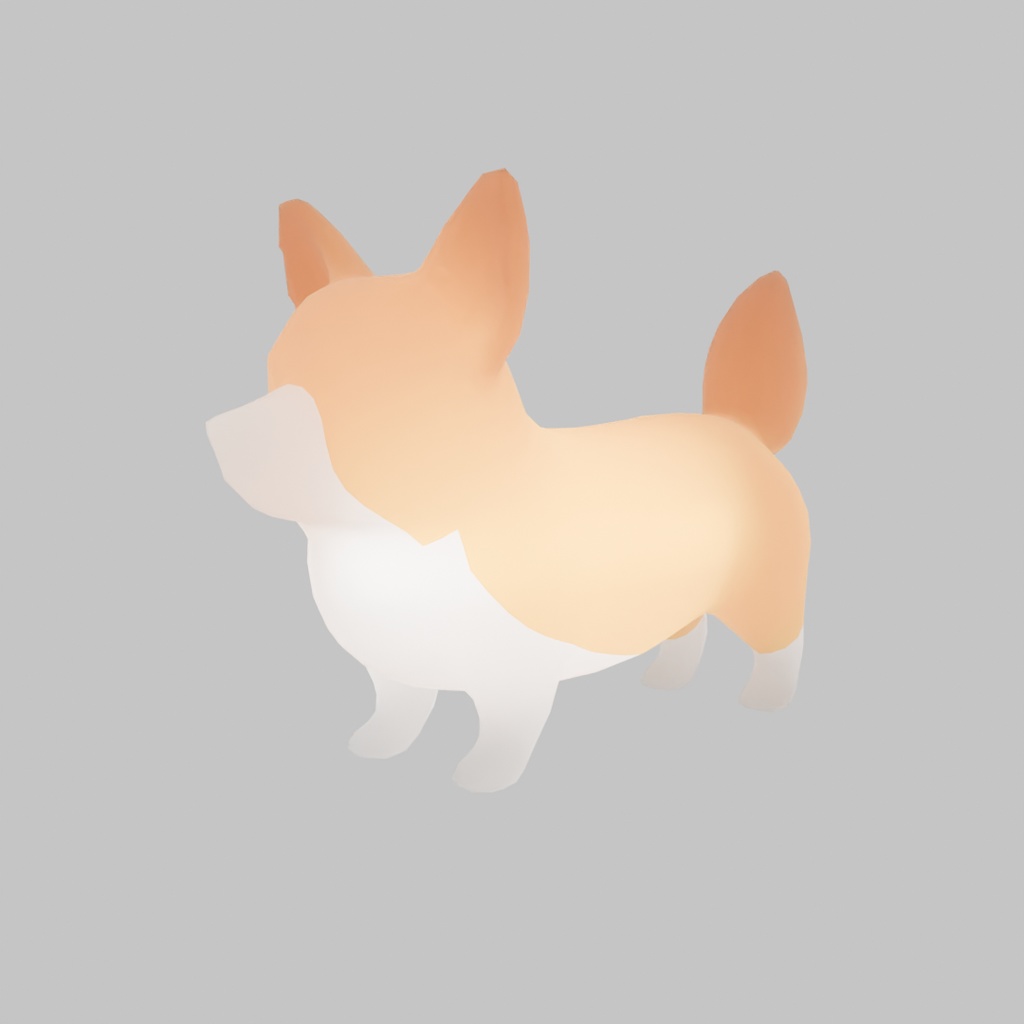 【Blender】 コーギーの間接照明 Indirect lighting for Corgi