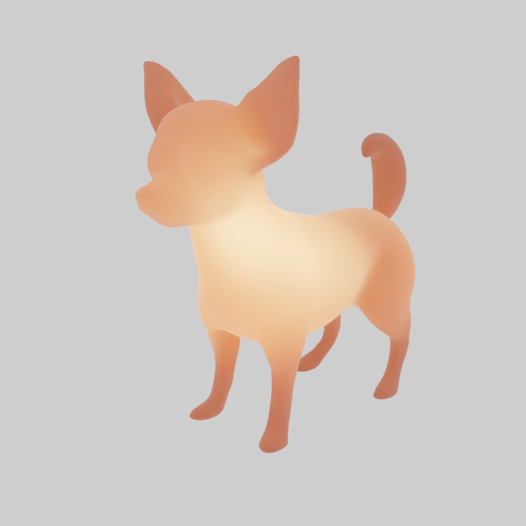 【Blender】 チワワの間接照明 Indirect lighting for Chihuahua