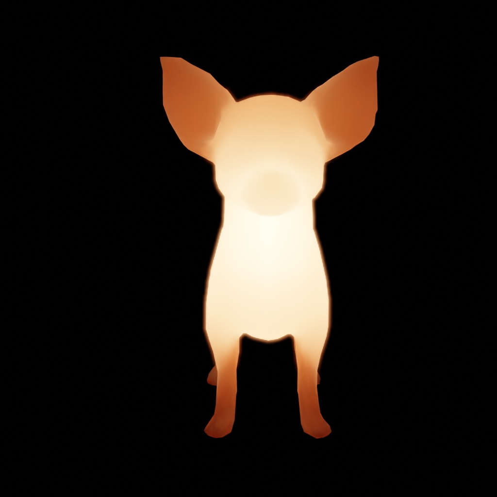 【Blender】 チワワの間接照明 Indirect lighting for Chihuahua