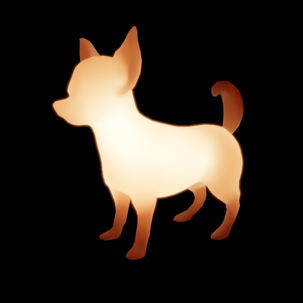 【Blender】 チワワの間接照明 Indirect lighting for Chihuahua