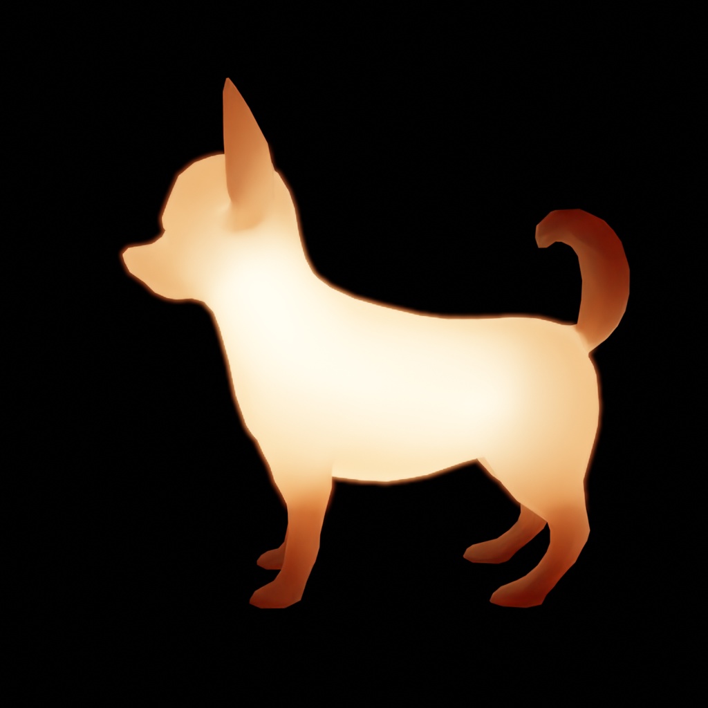 【Blender】 チワワの間接照明 Indirect lighting for Chihuahua