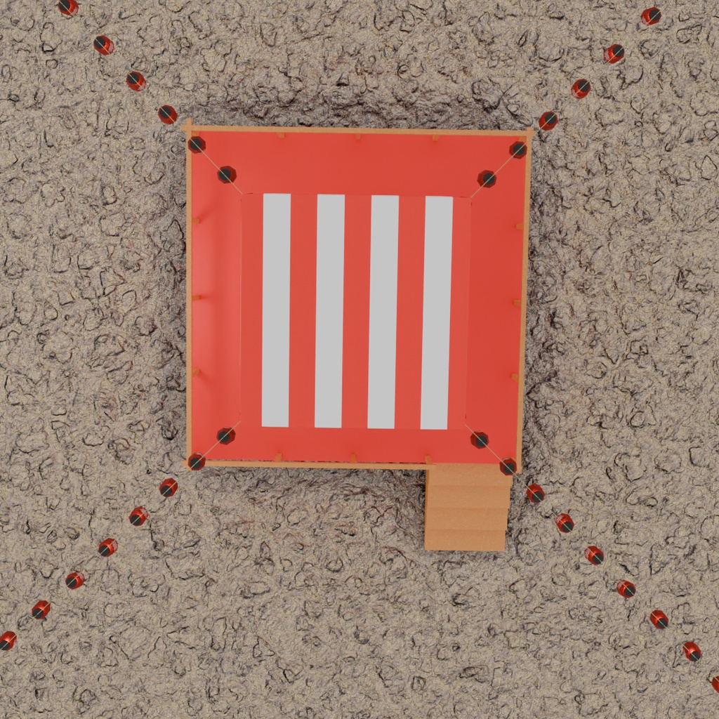 【Blender】 夏祭りの櫓 Summer festival turret