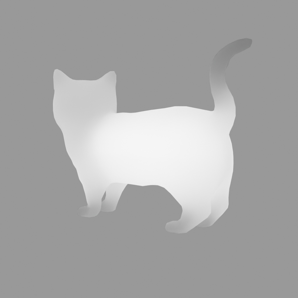 【Blender】 アメリカンショートヘアの間接照明 Indirect lighting for American Shorthair