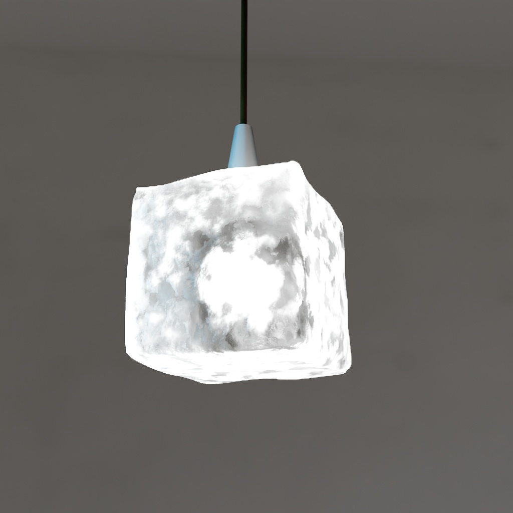 【Blender】 アイスキューブ照明2種(スパイラルシャンデリア・ペンダント) Two types of ice cube lighting