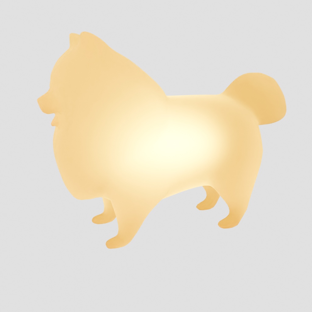 【Blender】 ポメラニアンの間接照明 Indirect lighting for Pomeranian