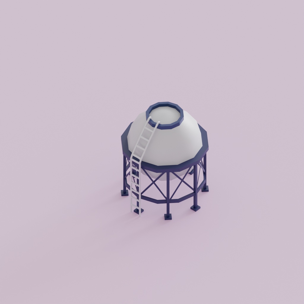 【Blender】 ローポリ工業用設備16セット Low Poly Industrial Equipment Set