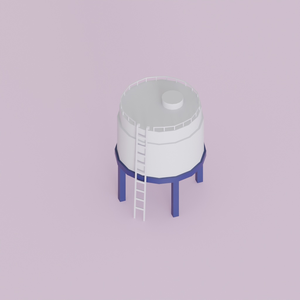 【Blender】 ローポリ工業用設備16セット Low Poly Industrial Equipment Set
