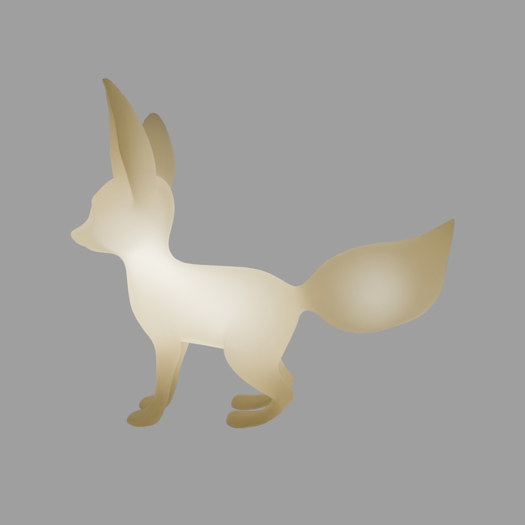 【Blender】 フェネックの間接照明 Fennec indirect lighting