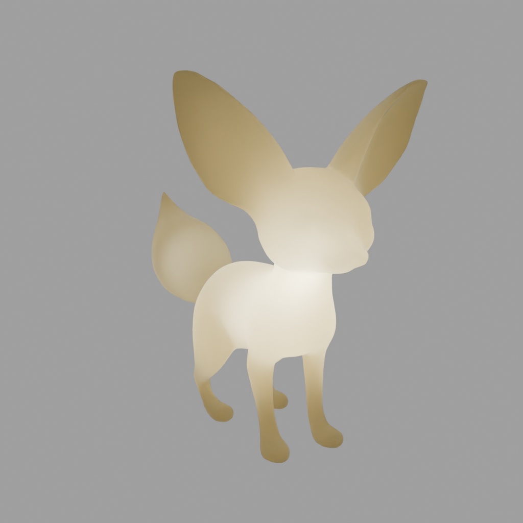 【Blender】 フェネックの間接照明 Fennec indirect lighting