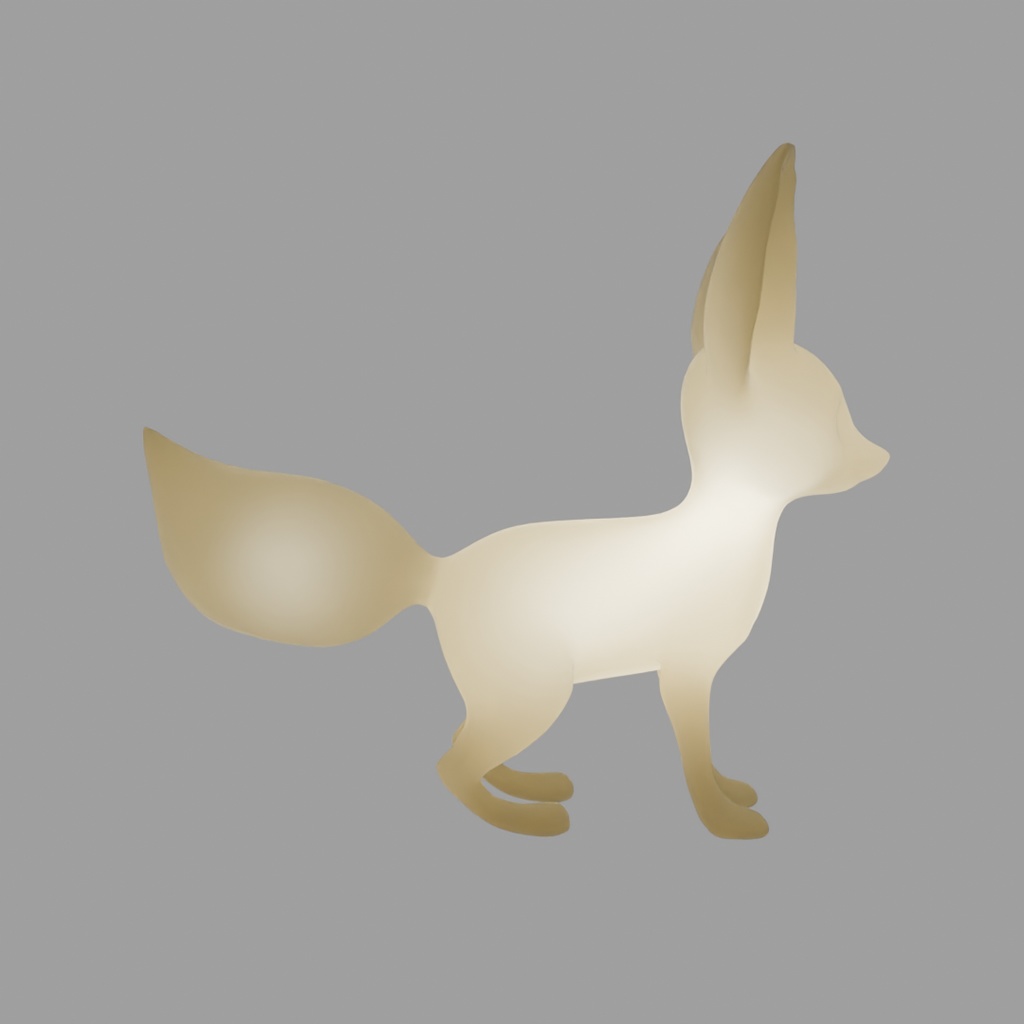 【Blender】 フェネックの間接照明 Fennec indirect lighting