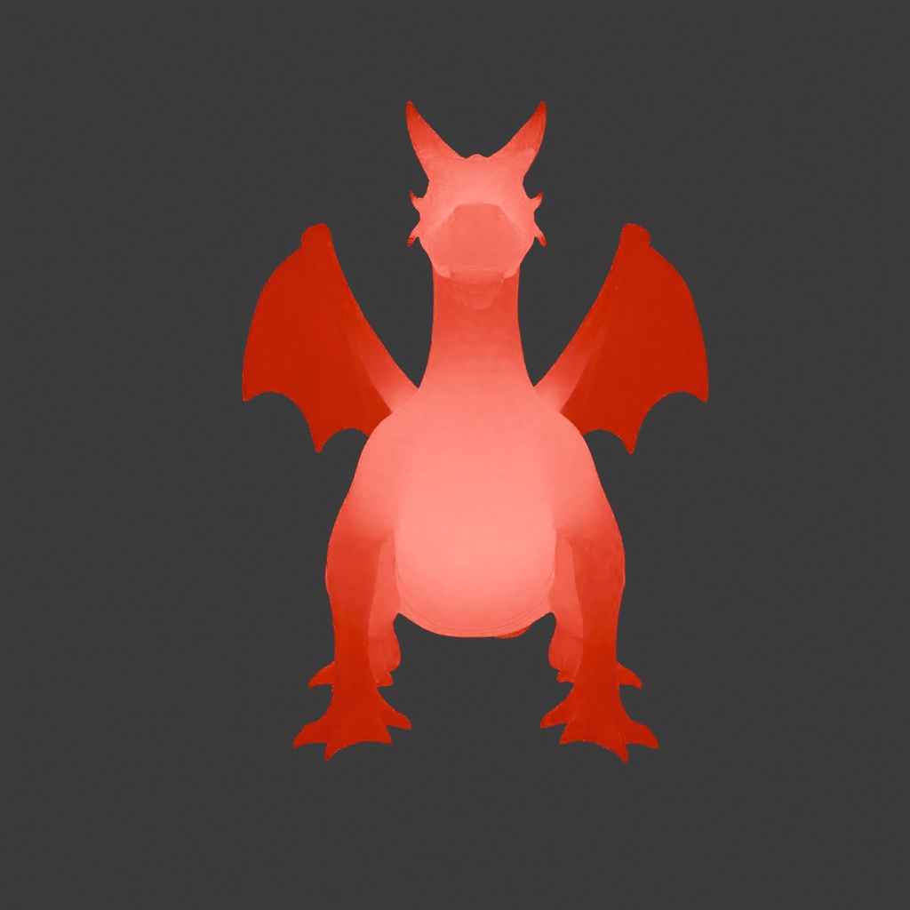 【Blender】 ドラゴンの間接照明 Indirect lighting of dragon