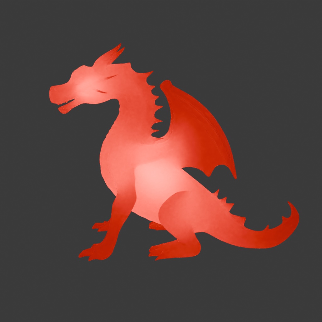 【Blender】 ドラゴンの間接照明 Indirect lighting of dragon