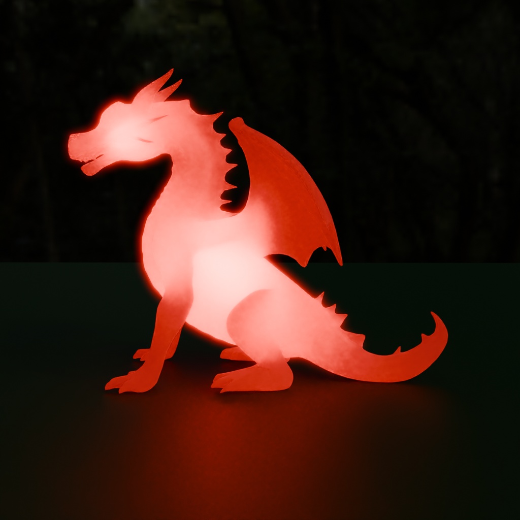 【Blender】 ドラゴンの間接照明 Indirect lighting of dragon