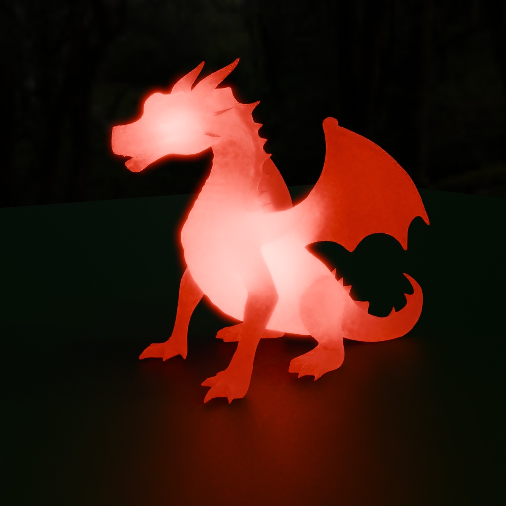 【Blender】 ドラゴンの間接照明 Indirect lighting of dragon